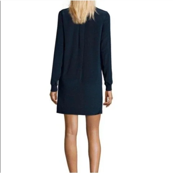 Vince Navy Lace Knit Sweater Dress Long Sleeve Crew Neck‎ Size S - Picture 4 of 10